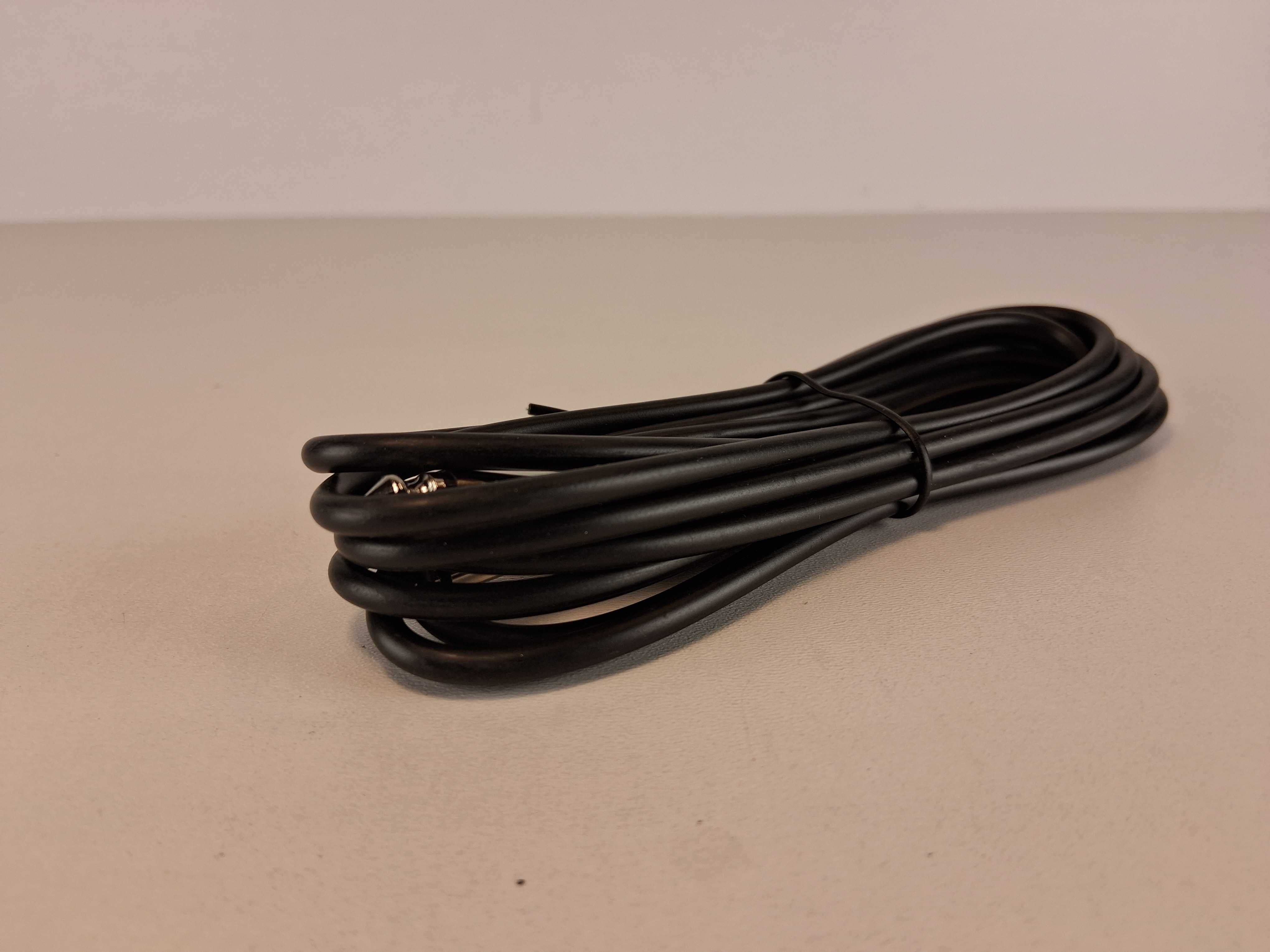 N035 Kabel Jack 6.3mm Mono TS Czarny 3 Metry Instrumenty Audio