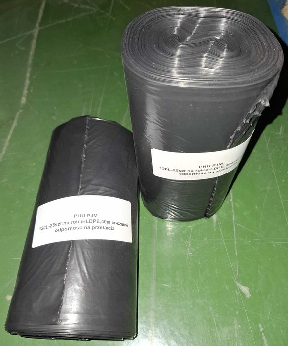 4 rolki mocne worki na śmieci 120l, po 25 szt. w rolce