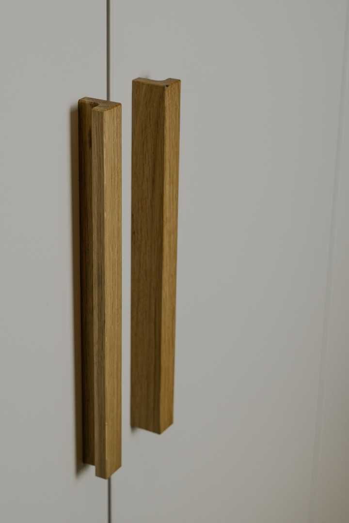 Uchwyt meblowy drewniany Profil L kątownik 160mm, lakierowanie gratis!