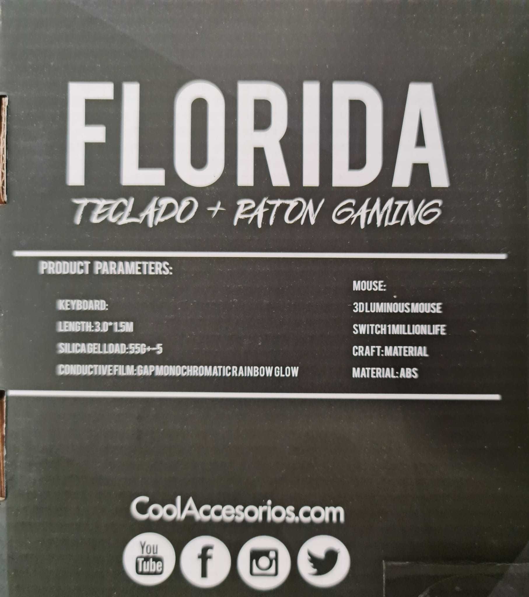 Conjunto Teclado + Rato Cool Florida RGB