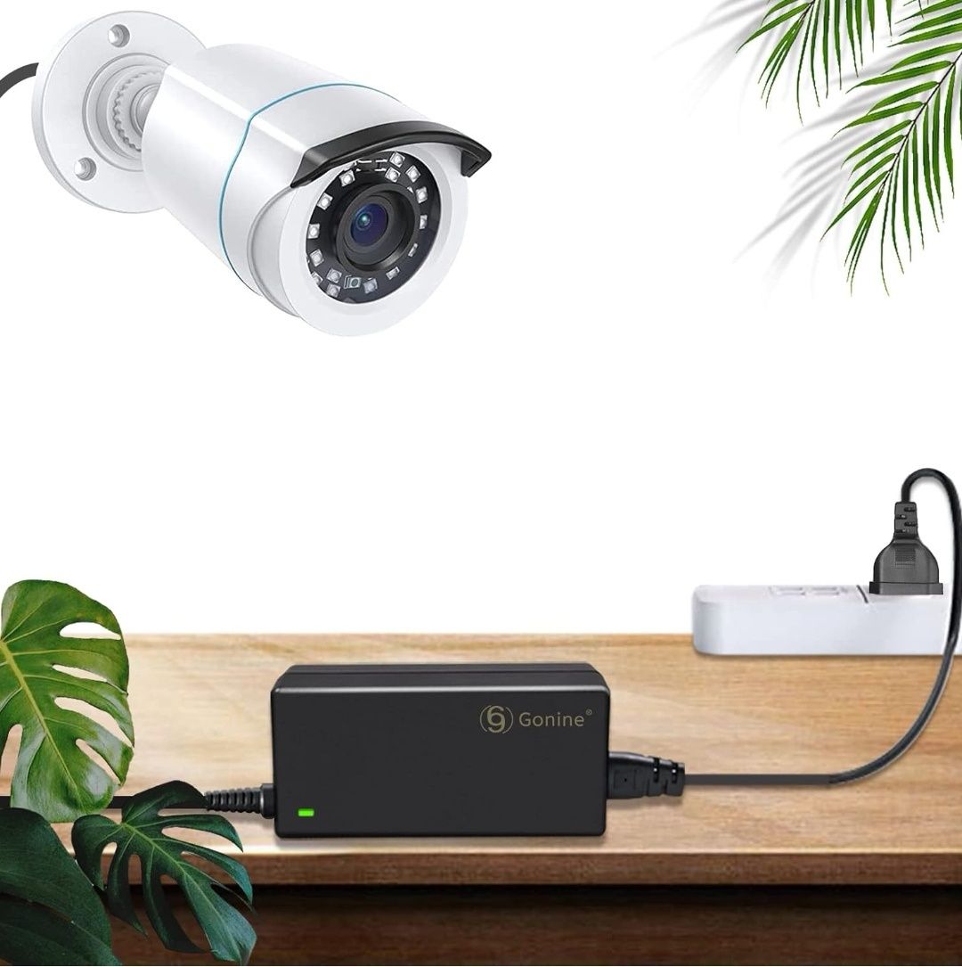 Gonine 12 V 5 A 60 W kamera monitoringowa zasilacz 2-biegunowa wtyczka