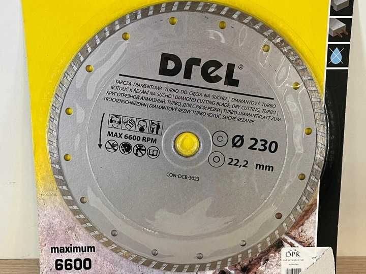 Tarcza diamentowa turbo na sucho Drel CON-DCB-3023 2,22mm x 230mm