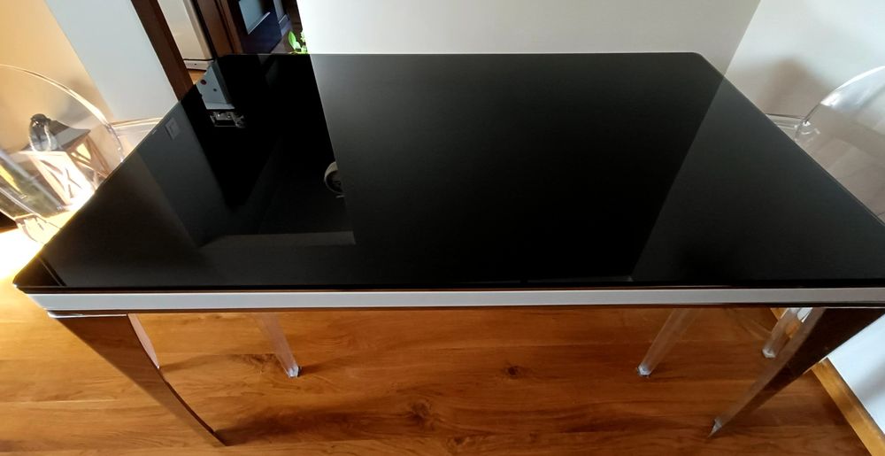 Stół czarne szkło Glamour