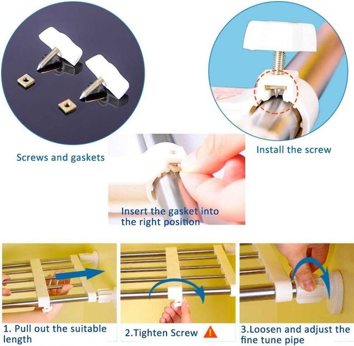 Nowa półka / szafka regulowana / drążek / uchwyt / 60-100cm !1833!