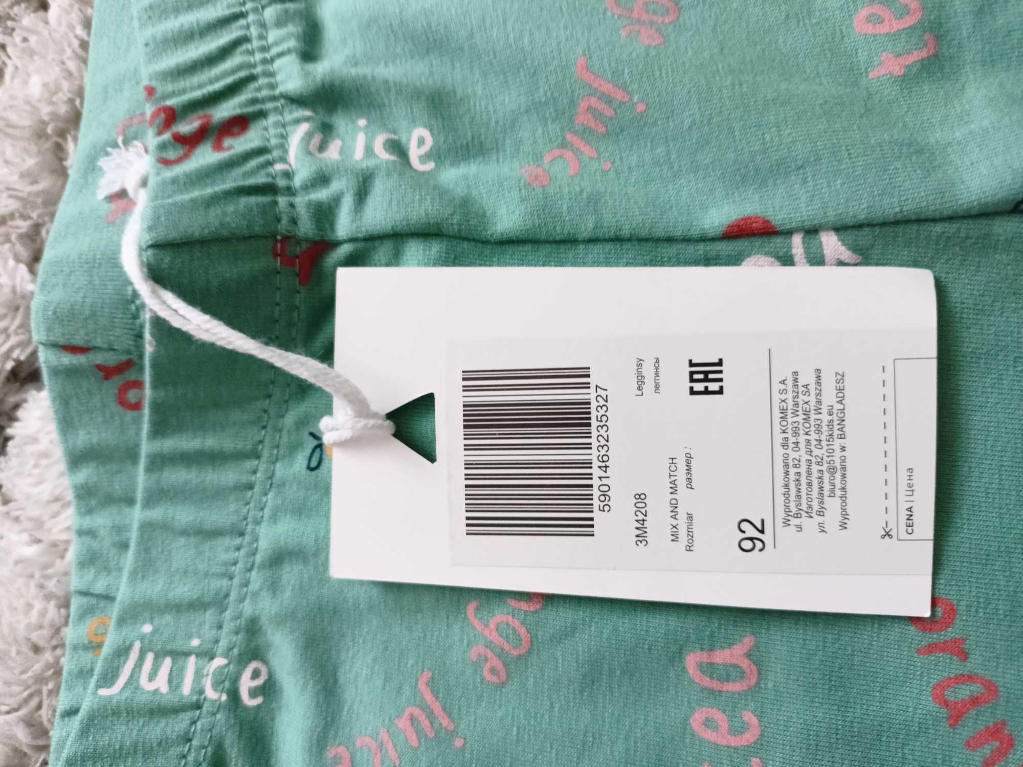 Krótkie bawełniane legginsy rozmiar 92