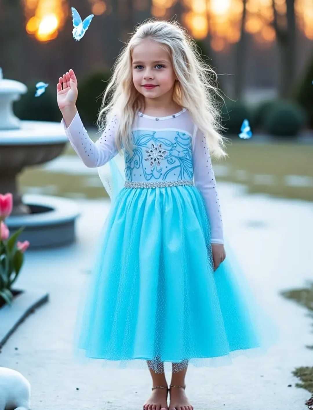 Nowy kostium Elsa Elza, r. 98 przebranie strój