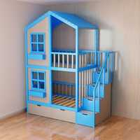 Łóżeczko łóżko piętrowe domek dla dzieci drewniane Raty