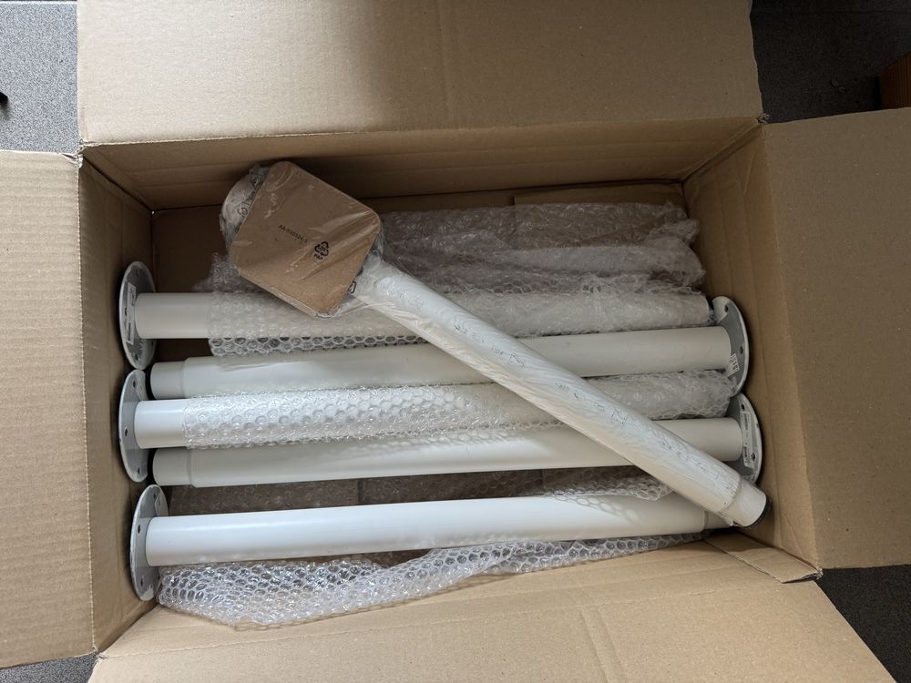 6x nogi regulowane do biurka Ikea Olov