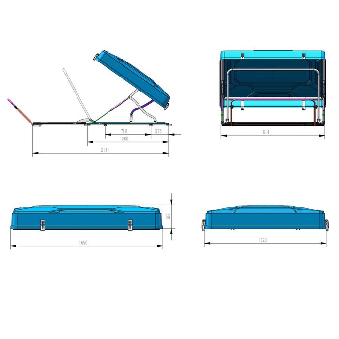 Tenda de Tejadilho Vickywood MIGHTY OAK Light 165 ECO