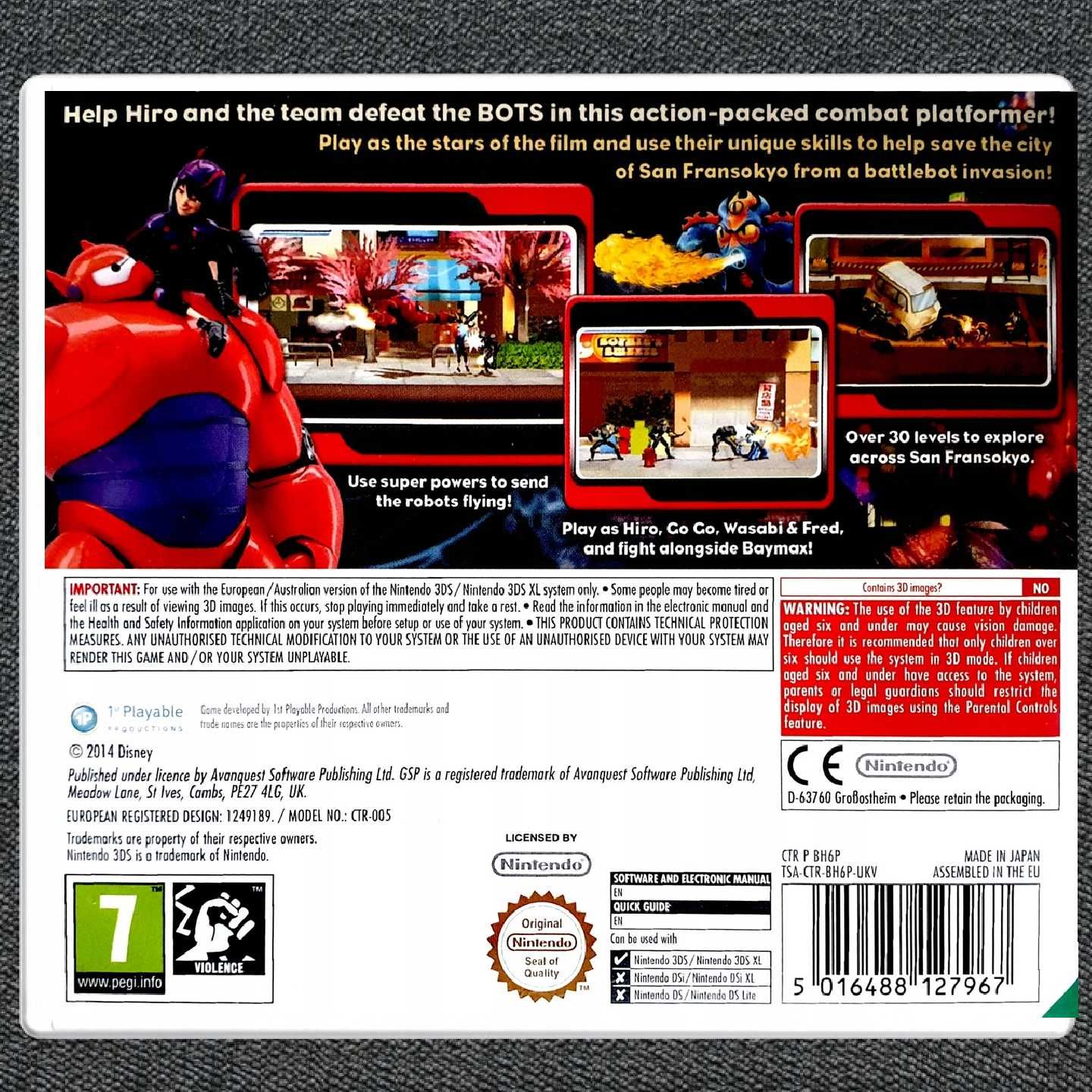 Big Hero 6 Nintendo 3DS Wielka Szóstka Pudełkowa