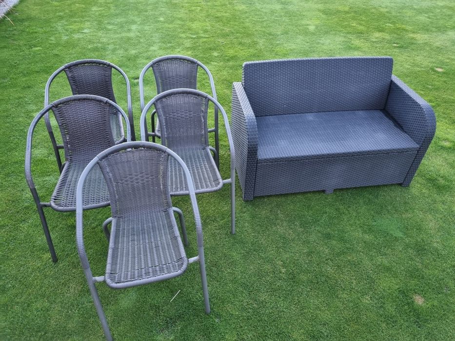 Meble ogrodowe - ławka i krzesła