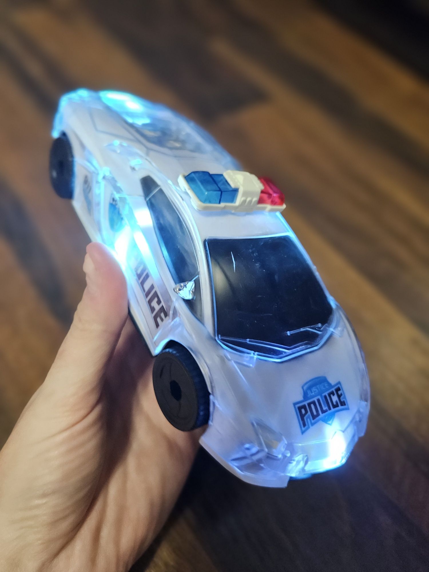 Auto policja gra świeci jeździ