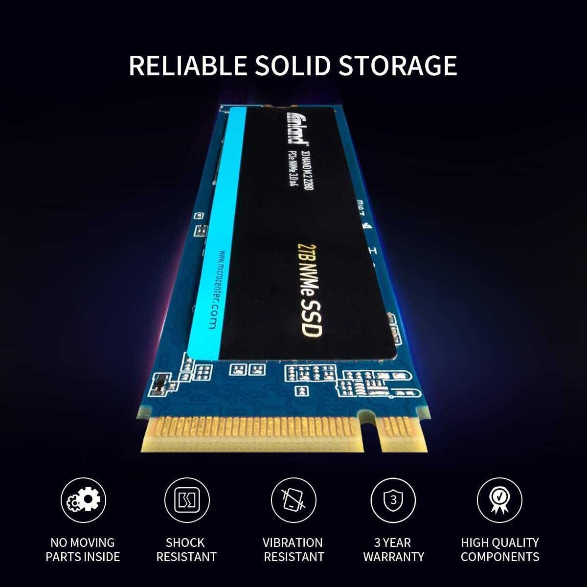 Диск SSD Inland Premium 2TB M.2 2280 PCIe NVMe 3.0 x4, ресурс 3200TBW!