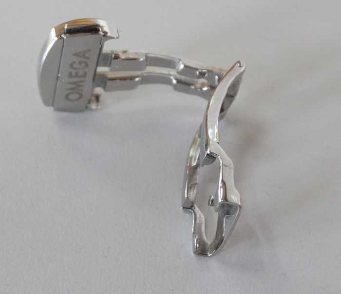 Klamra zapięcie motylkowe 20mm do zegarka Omega do paska stal 316L