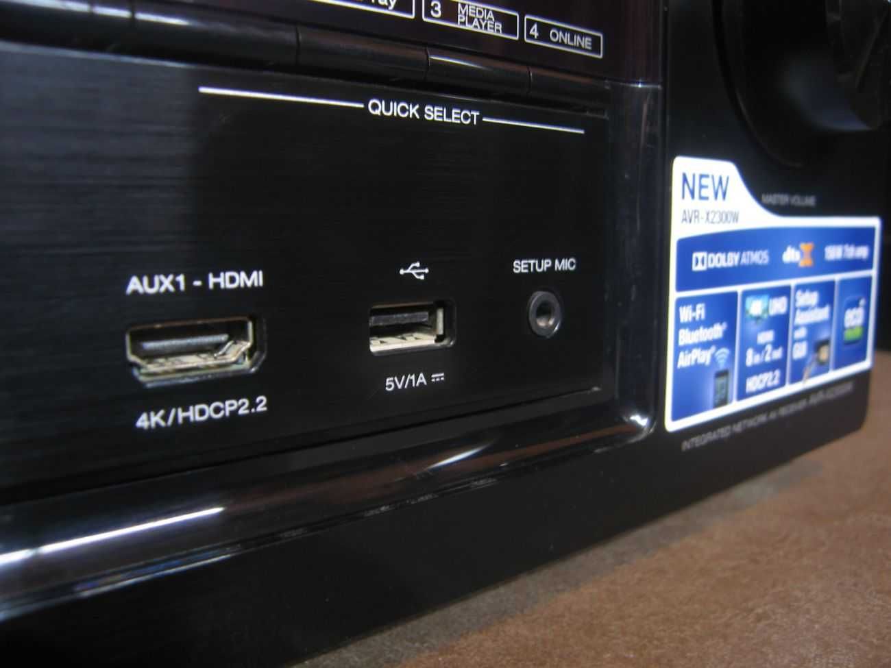 Amplituner DENON AVR-X2300+pilot Bluetoth Wi-Fi AirPlay Tuner Internet