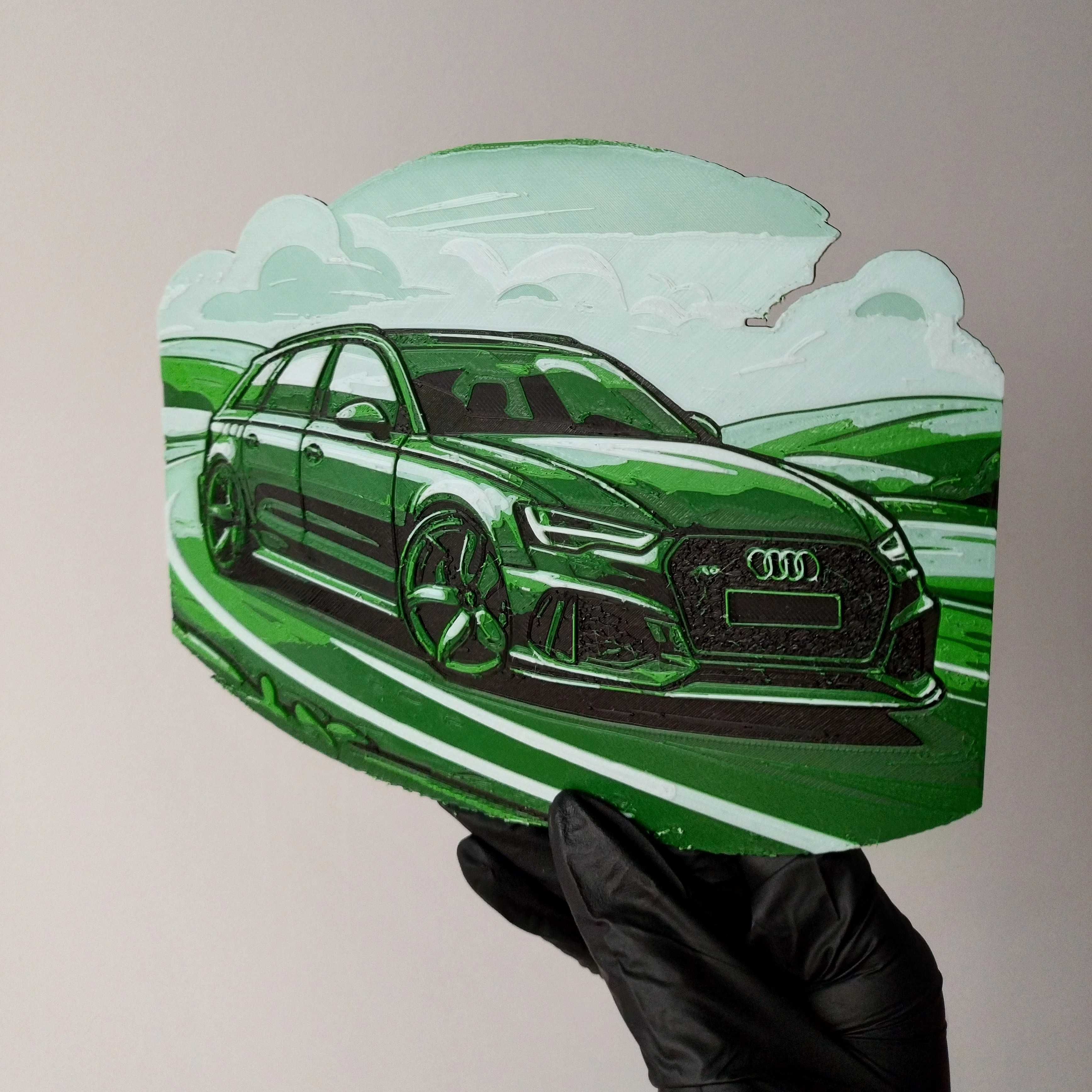 Obraz Audi RS6 hueforge na ścianę meble dekoracja naścienna na prezent