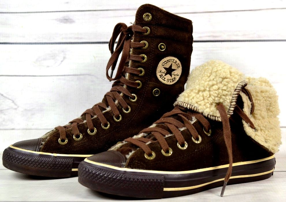 Converse All Star-skórzane ocieplane z kożuszkiem zobacz