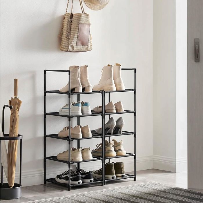 Modułowa szafka na buty WĄSKA WYSOKA stojak regał 173cm Czarna