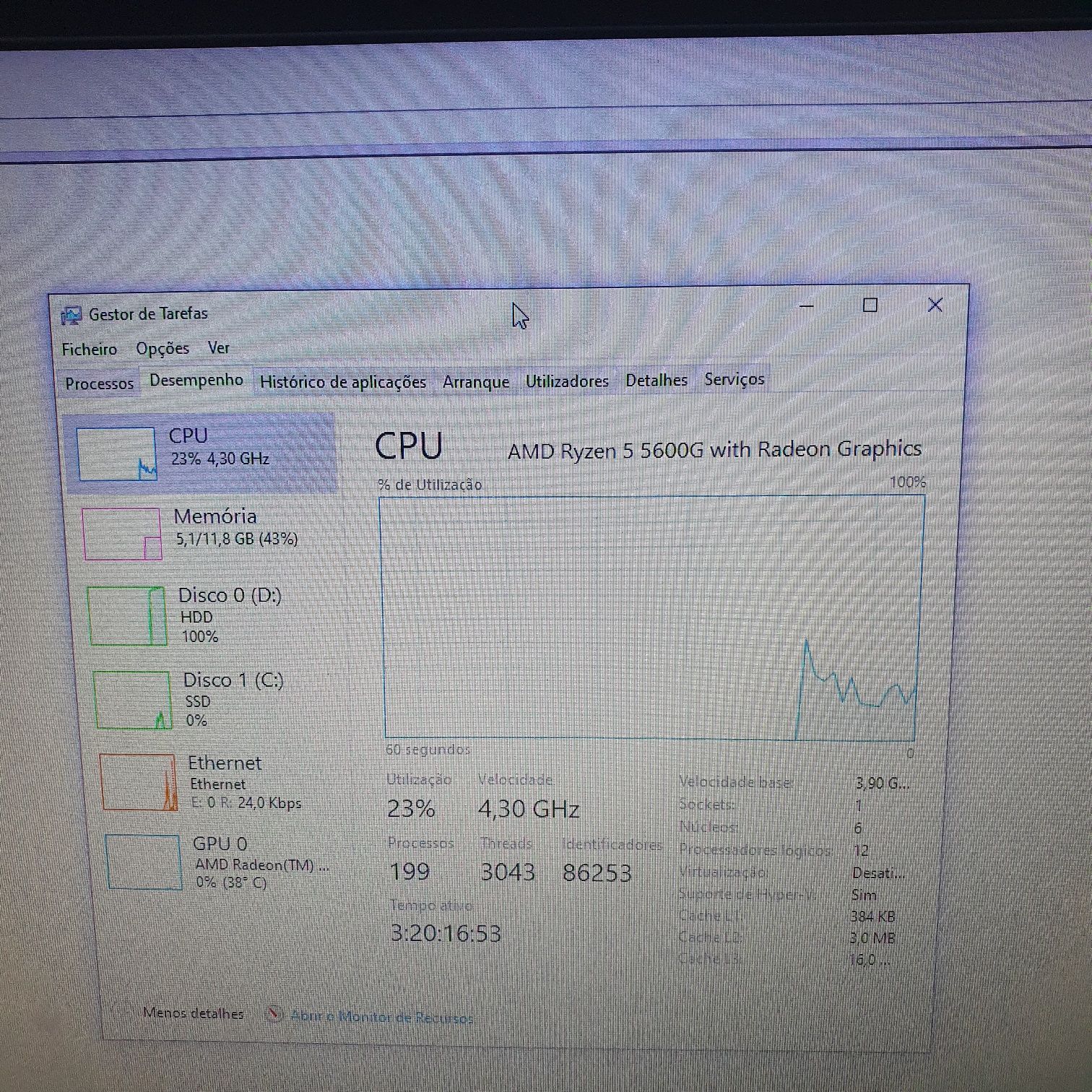 Pc Gamer ryzen 5600g 16gb 6tb