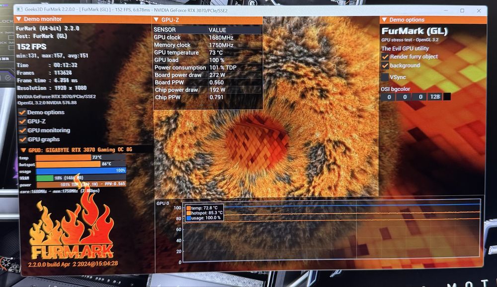 Видеокарта Gigabyte RTX 3070 8gb Gaming OC