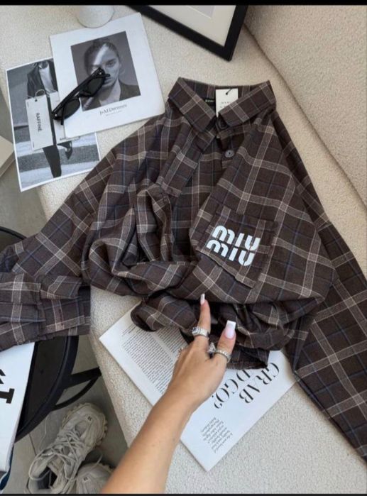 Рубашка miu miu оверсайз