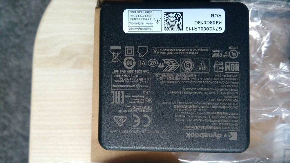 Zasilacz do laptopa nowy Toshiba dynabook USB-c