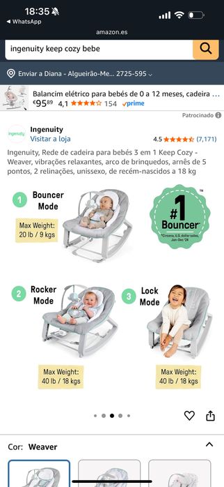 Espreguiçadeira bebé