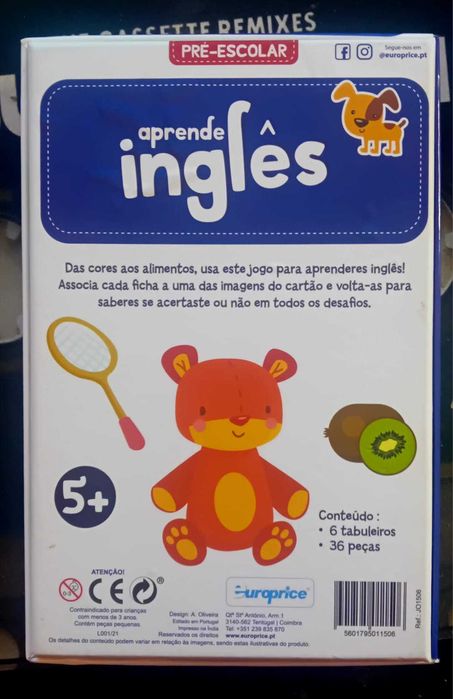 Conjunto "Aprende Inglês/Matemática - Pré-Escolar - Como Novos