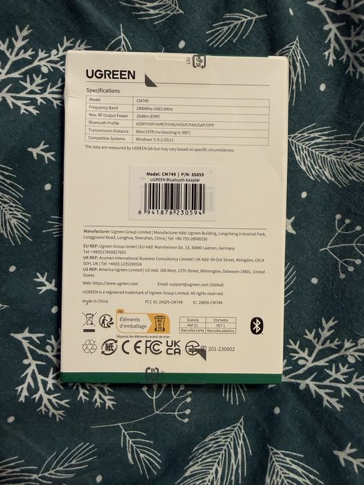 Bluetooth адаптер Ugreen