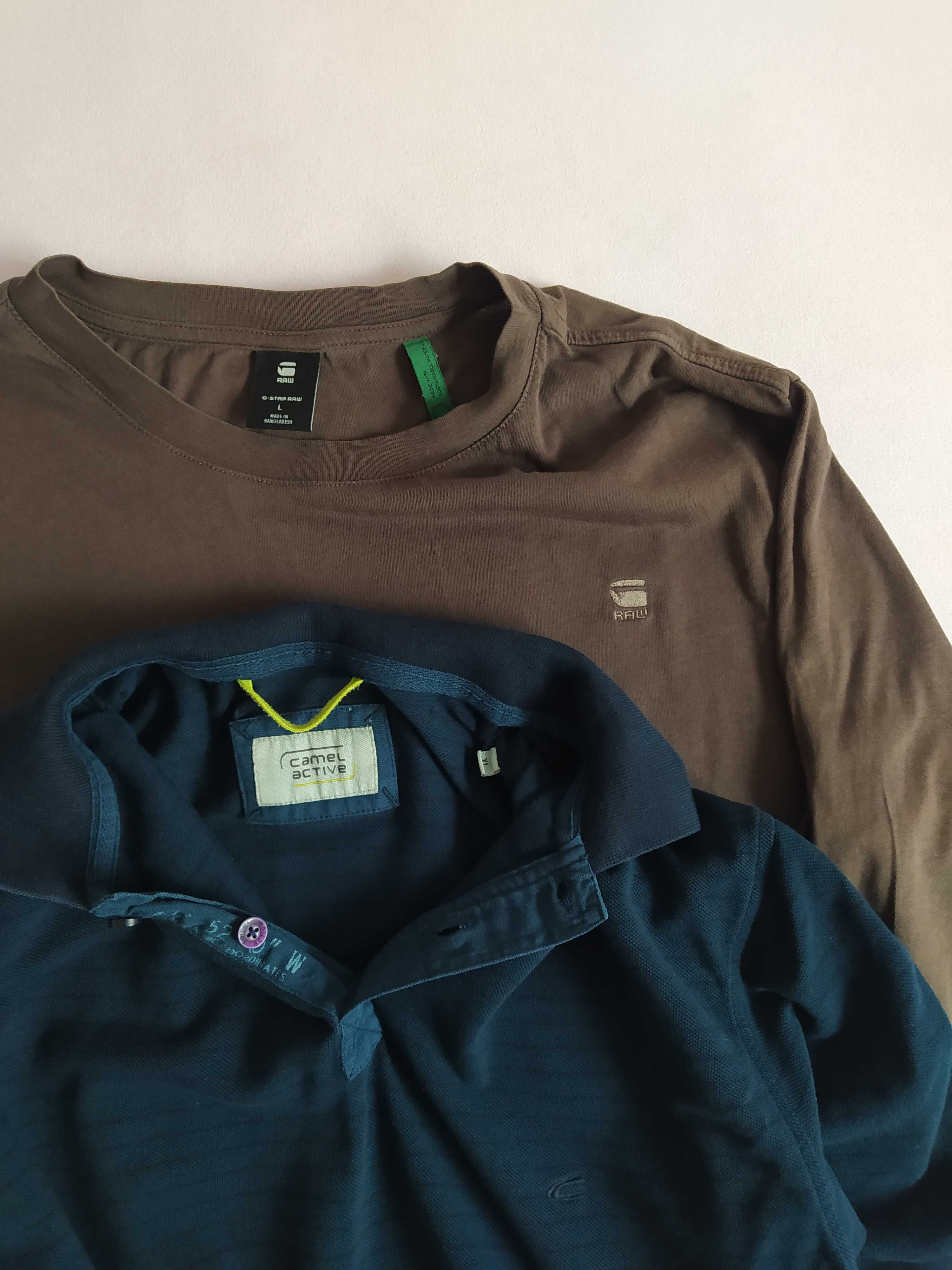 Koszulka polo Camel Active i tshirt G Star Raw r. L/XL