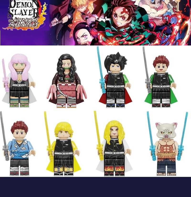 Coleção de bonecos minifiguras Demon Slayer nº2 (compatíveis Lego)