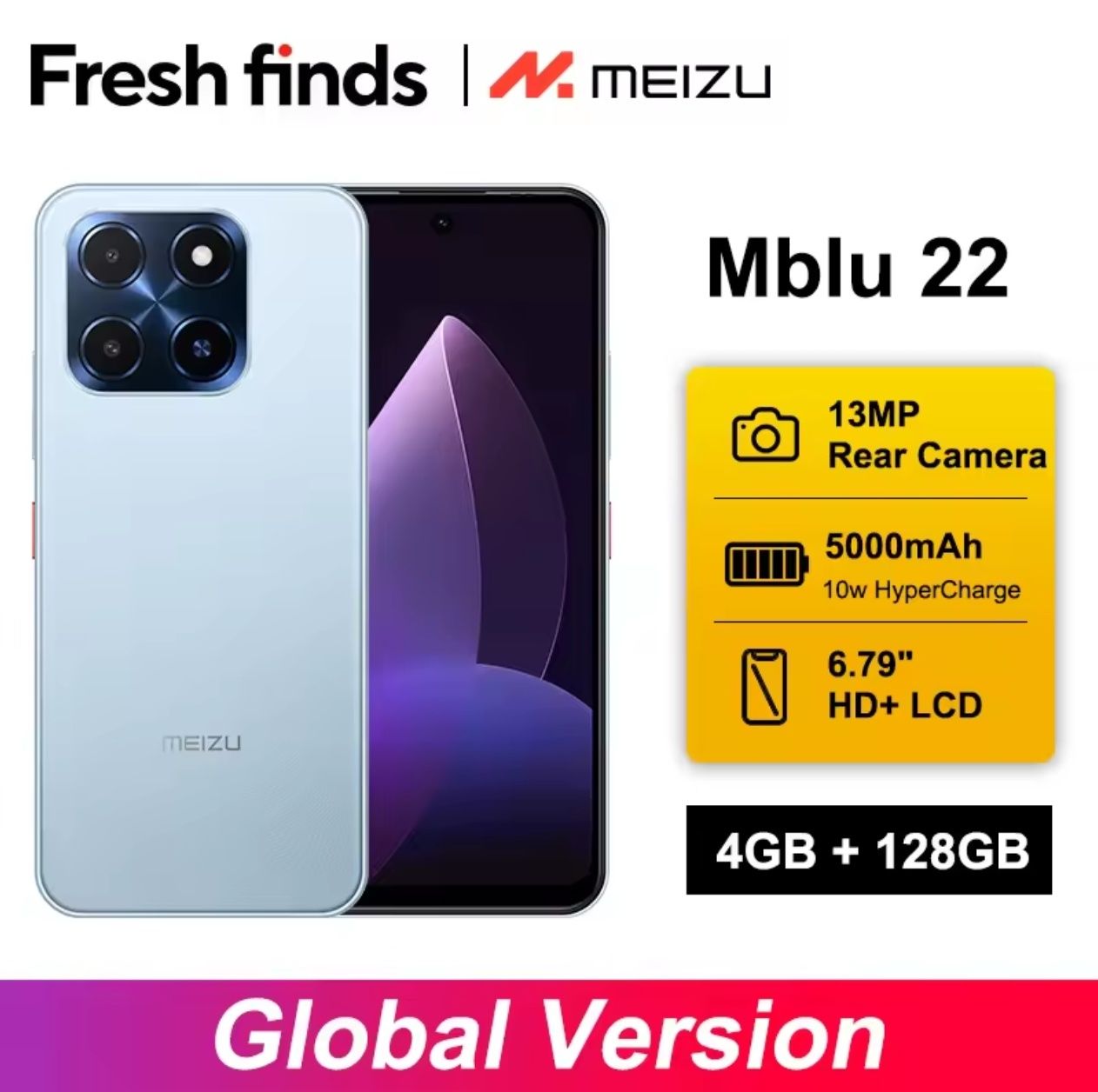Meizu mblu 22 4/128Gb, 6.79" 5000mAh