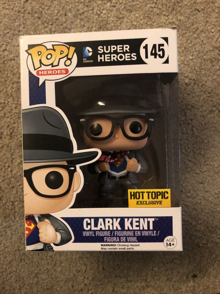 Funko Pop Clark Kent hot topic exclusive