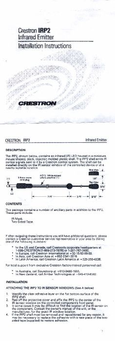 Crestron IRP2 инфракрасный излучатель