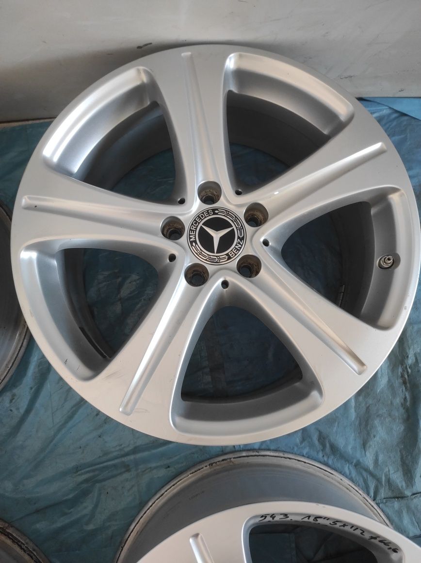 543 Felgi aluminiowe ORYGINAŁ MERCEDES R 18 5x112 otwór 66,6 CZUJNIKI