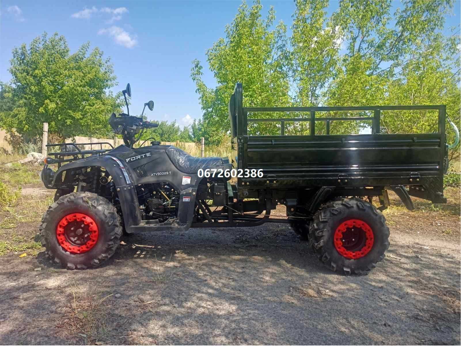Квадроцикл вантажний Forte ATV 300 BS-T 4WD (чорний) Форте доставка