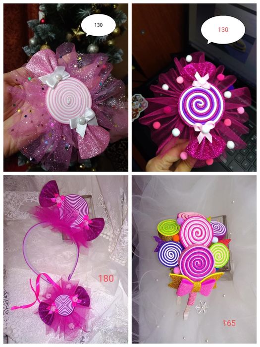 Обручі цукерка,зефірка,годинник,зірка