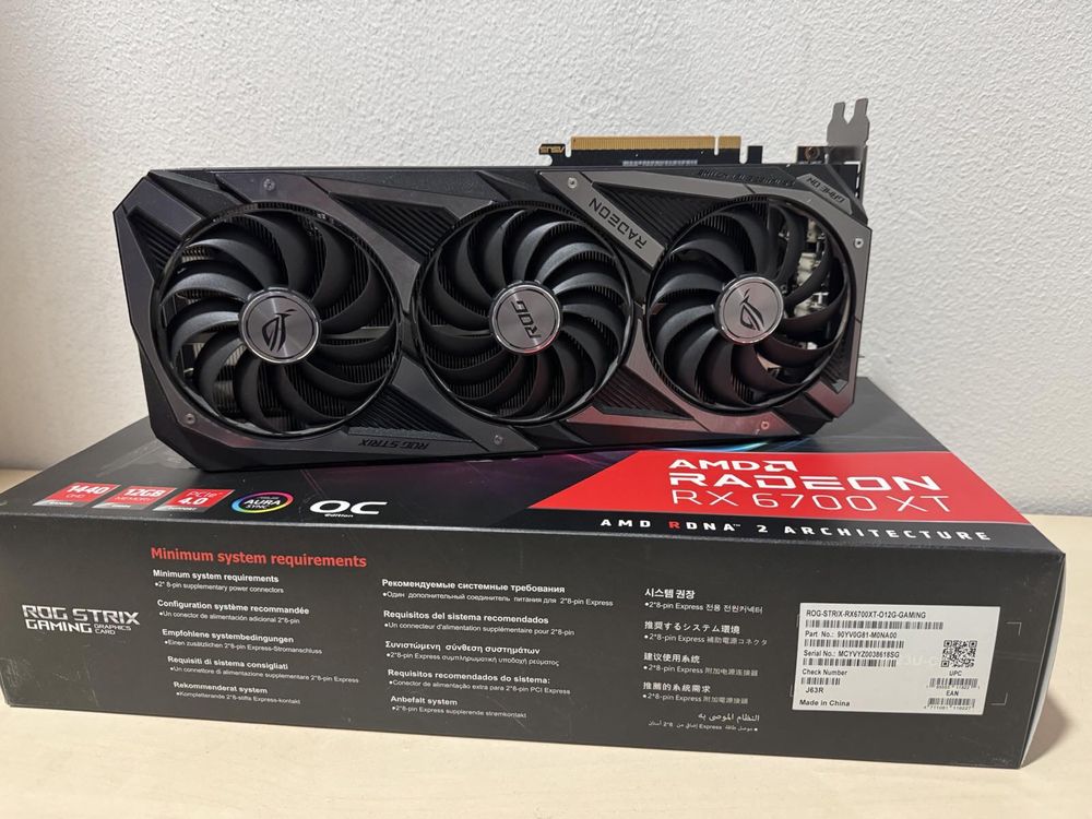 Видеокарта Radeon RX 6700 XT ROG Strix Gaming OC Edition 12GB GDDR6