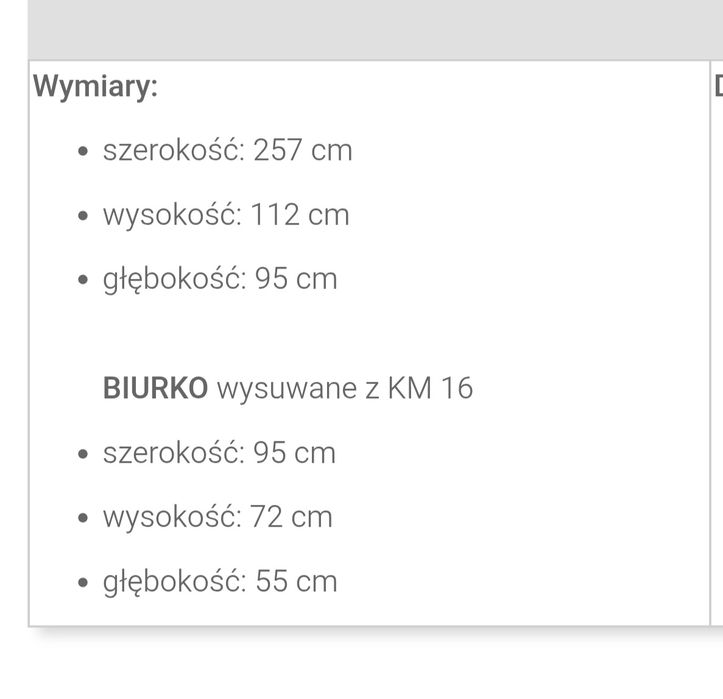 Łóżko dziecięce Komi z biurkiem  Komi