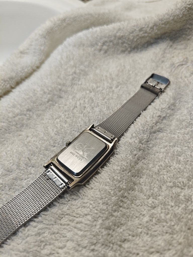 Relógio senhora Calvin Klein prateado bracelete malha