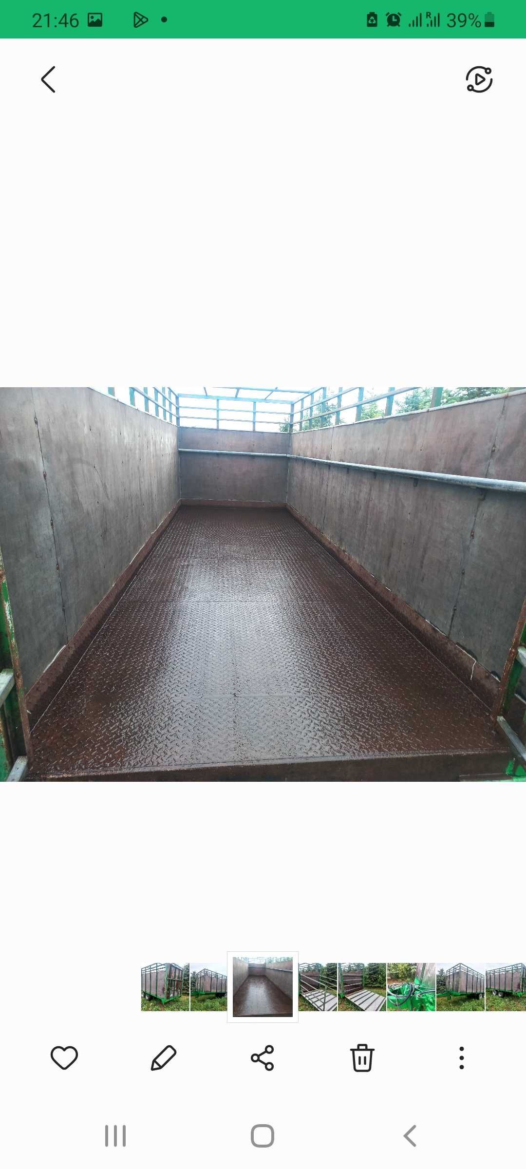 Przyczepa do przewozu zwierząt hydrauliczny zaczep 6.80x2.20