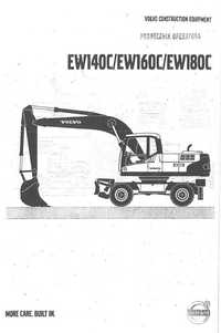Volvo EW 140C, 160C, 180C DTR instrukcja eksploatacji