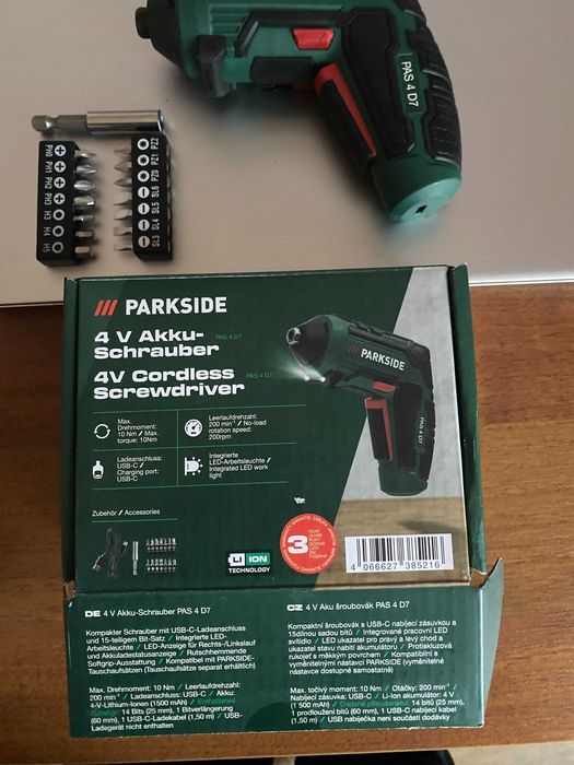 отвертка акумуляторная Parkside. Новая.