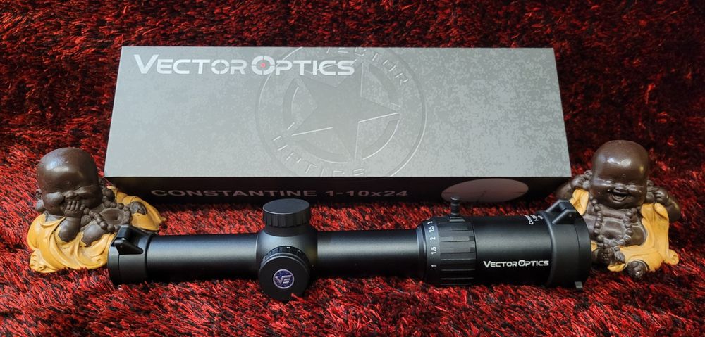 Mira  profissional para caça.  CONSTANTINE  1-10×24. Nova 350euros