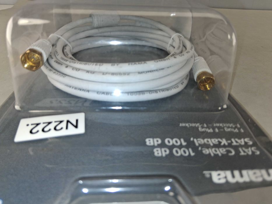 N222 Hama SAT Kabel 100 dB Kabel Antenowy 3M Classic Line Nowy