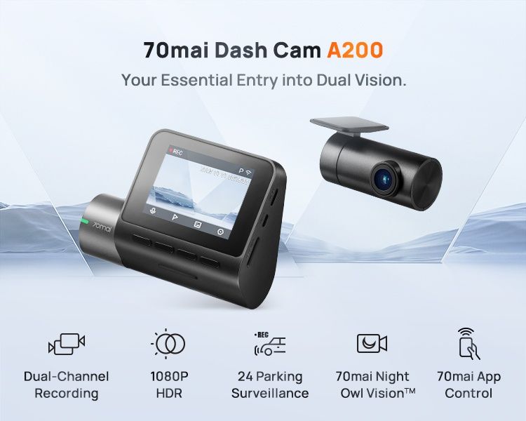 Автомобільний відеореєстратор Xiaomi 70mai Dash Cam A200