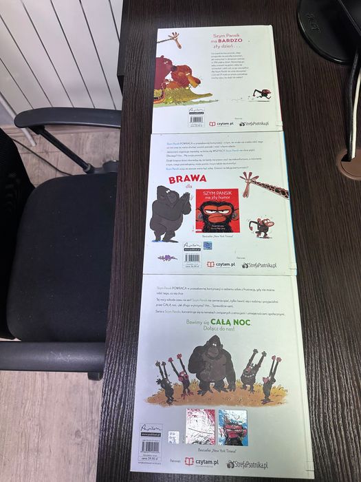Zestaw 3 książek o szympańsiku