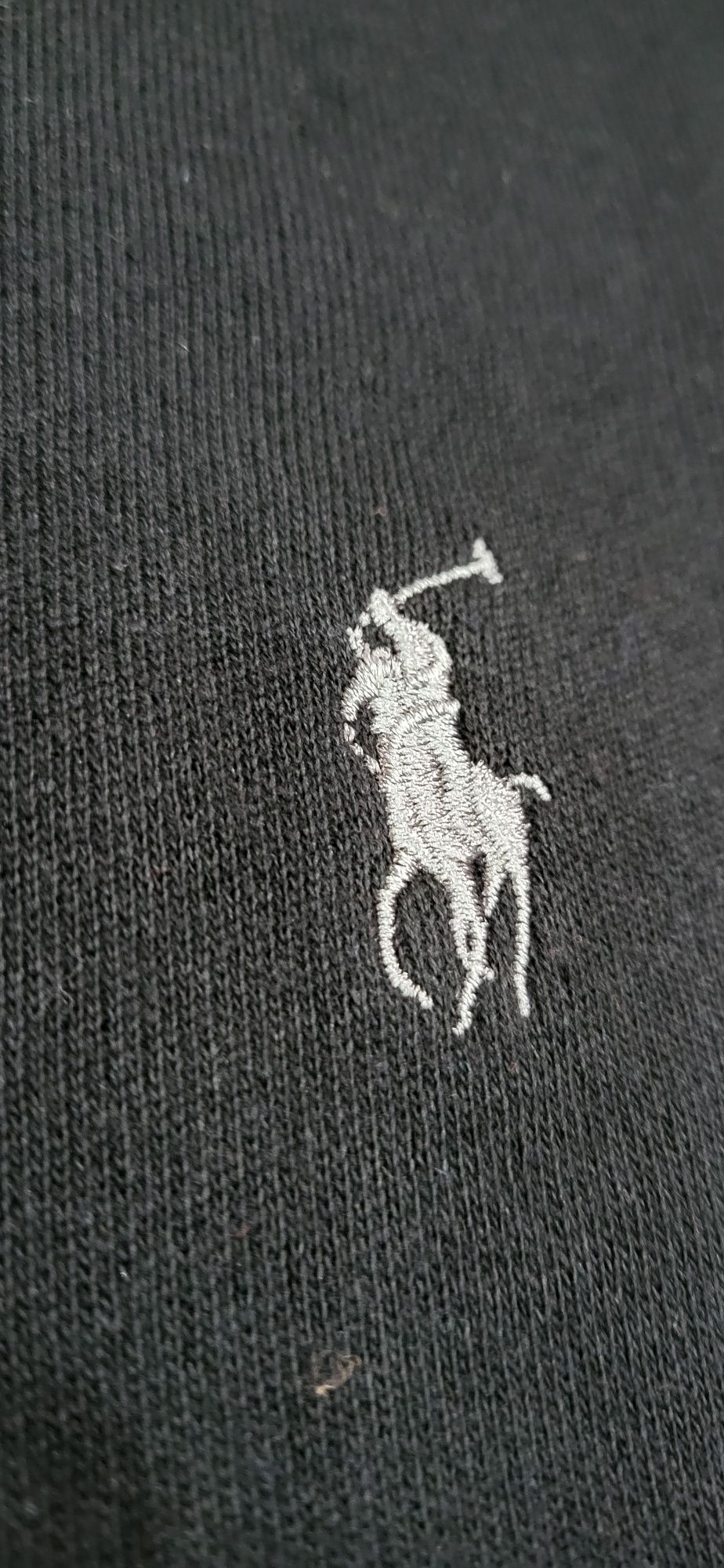 Czarny sweter męski bawełna jak kaszmir logo ralph premium XL