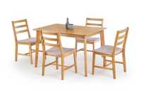 Zestaw stół z 4 krzesłami drewniany do jadalni, kuchni 120x80