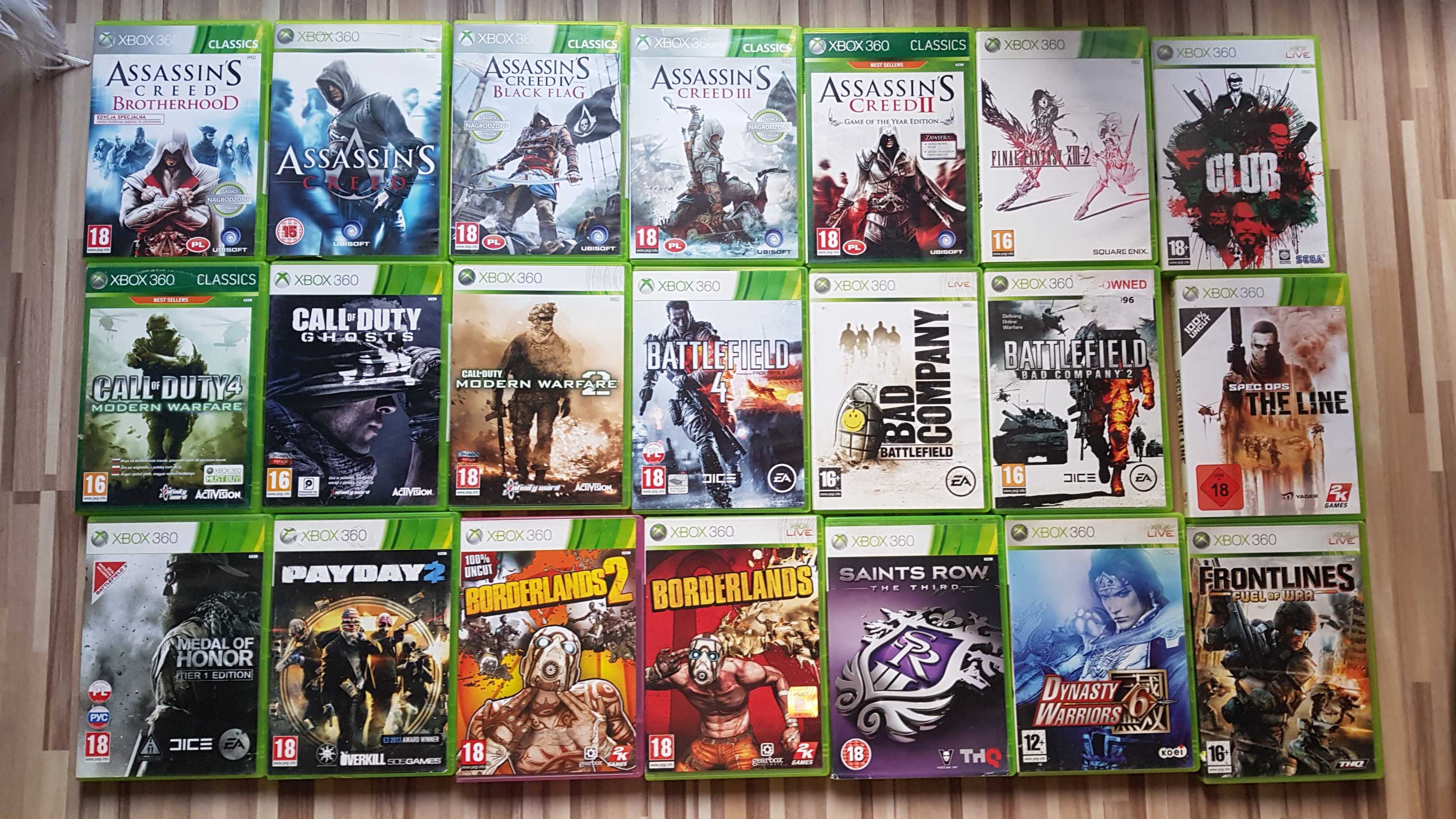 Gry Xbox 360 Mafia Doom Matter Tekken Call Batman X-men Wet 126 sztuk